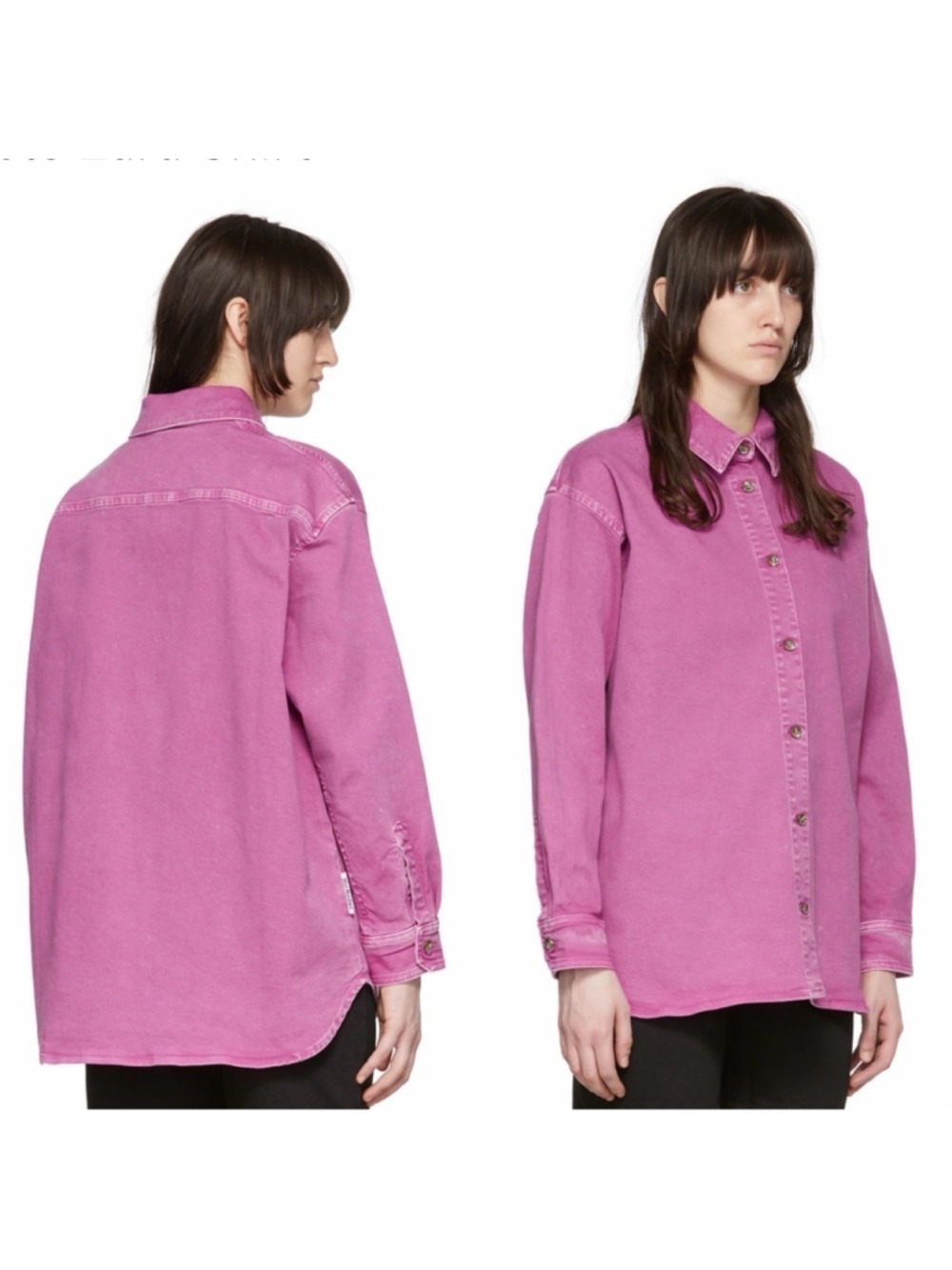 Won Hundred Purple Orchid Zara Heavy Oversized Denim Jacket Top 38 - Picture 7 of 11